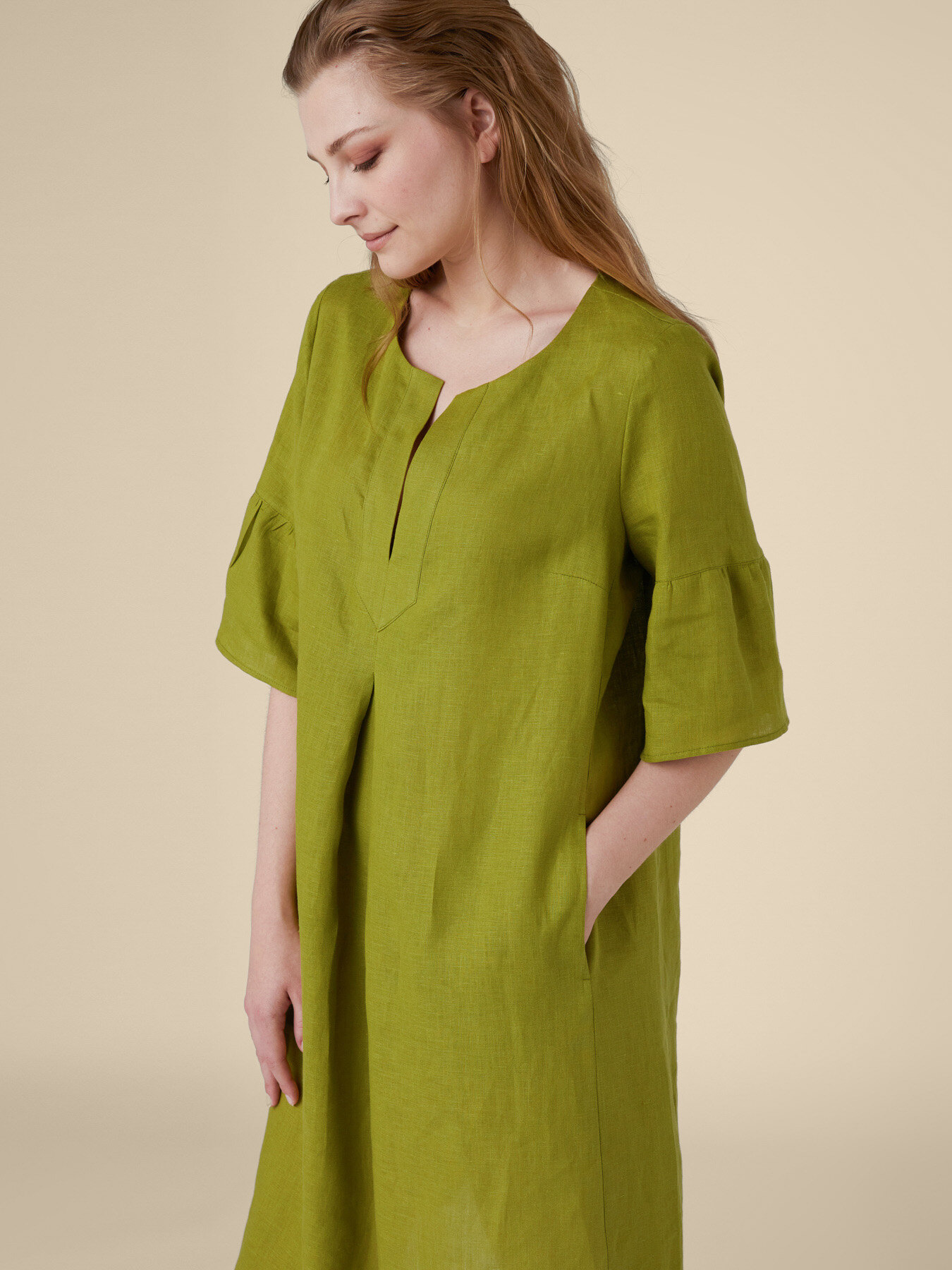 Vestido en puro lino image number 2