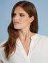 Top in crepe de chine e jersey image number 2