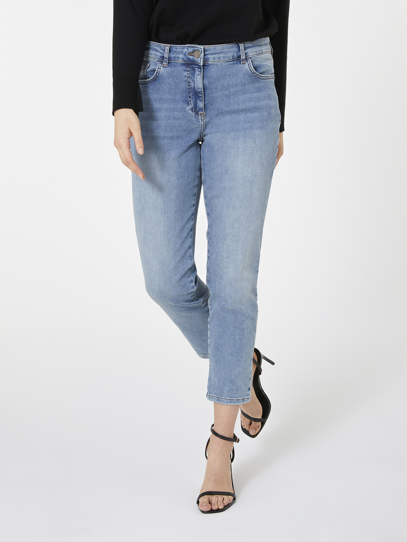 Vaqueros skinny de tela vaquera eco image number 2