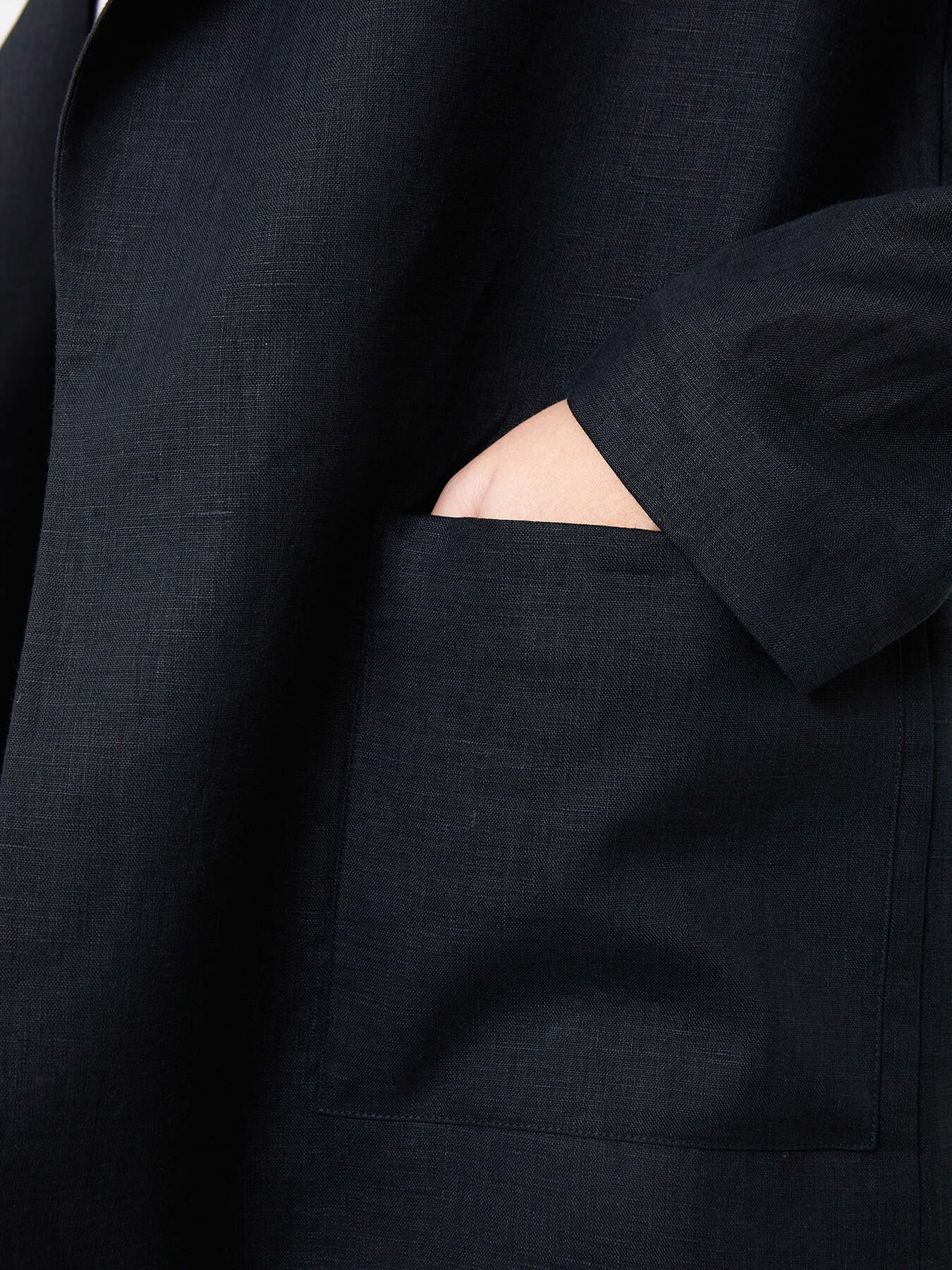 Linen blazer jacket image number 4