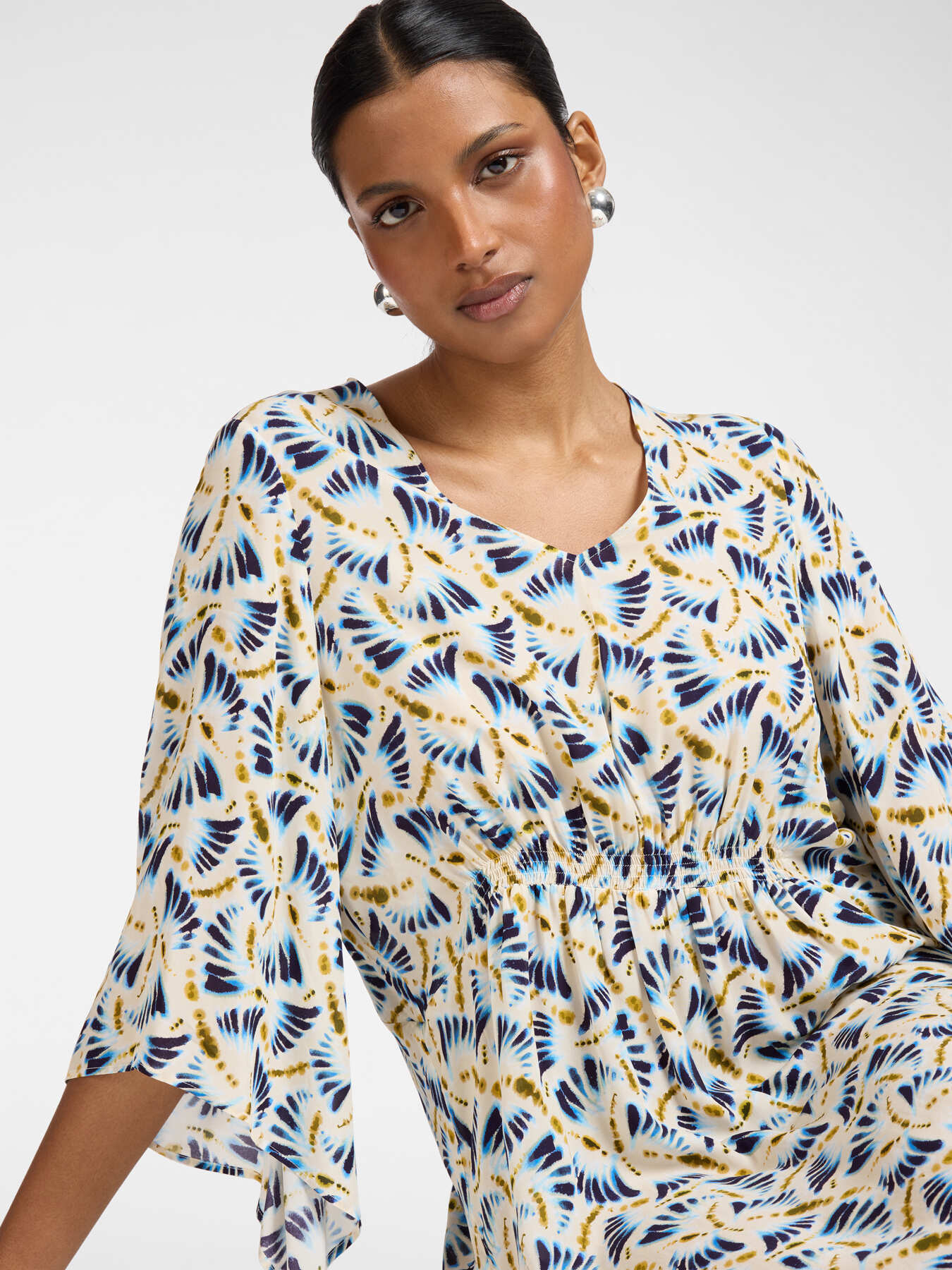 Printed viscose dress image number 3