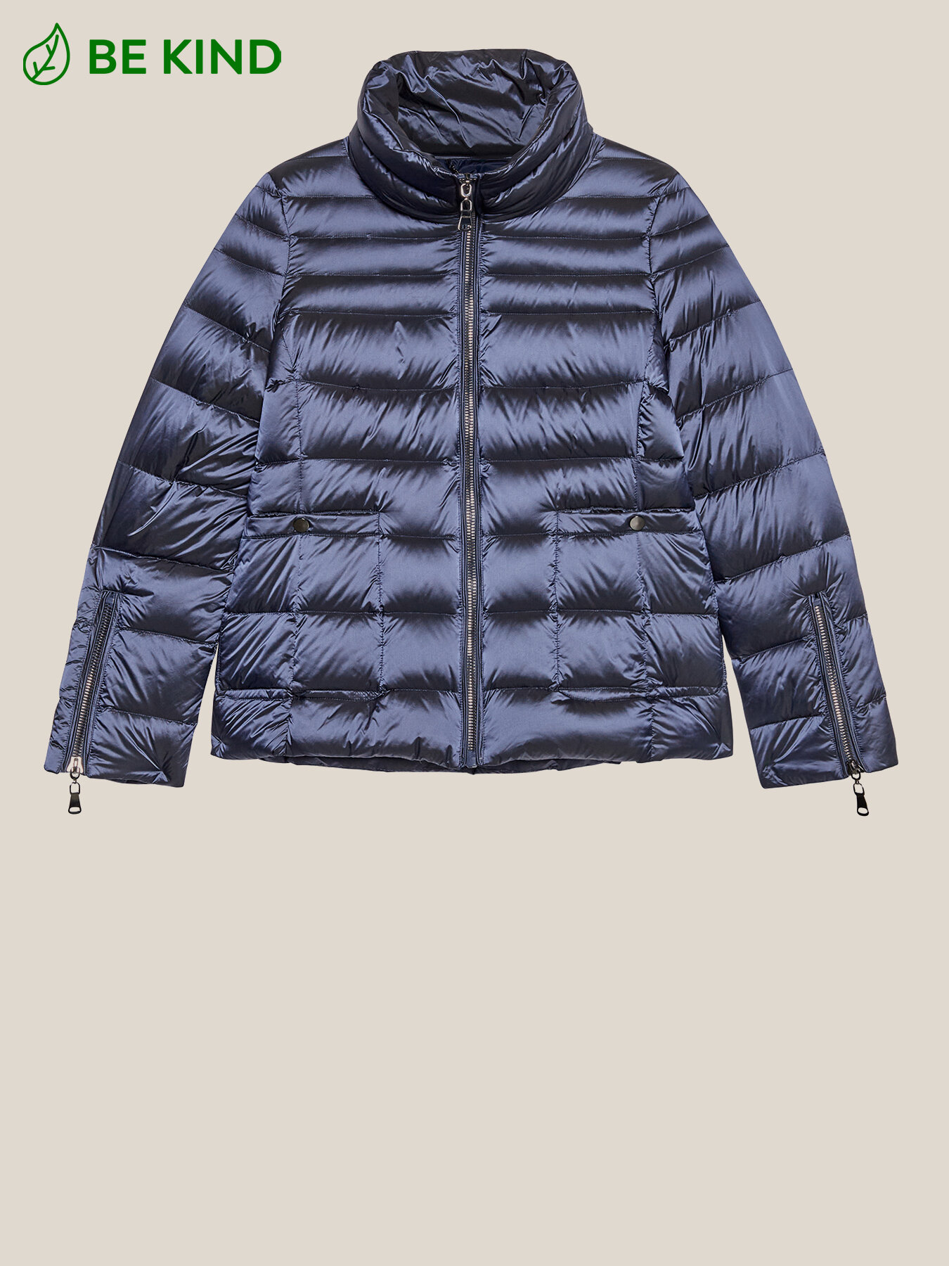 Jaqueta acolchoada em nylon iridescente image number 4