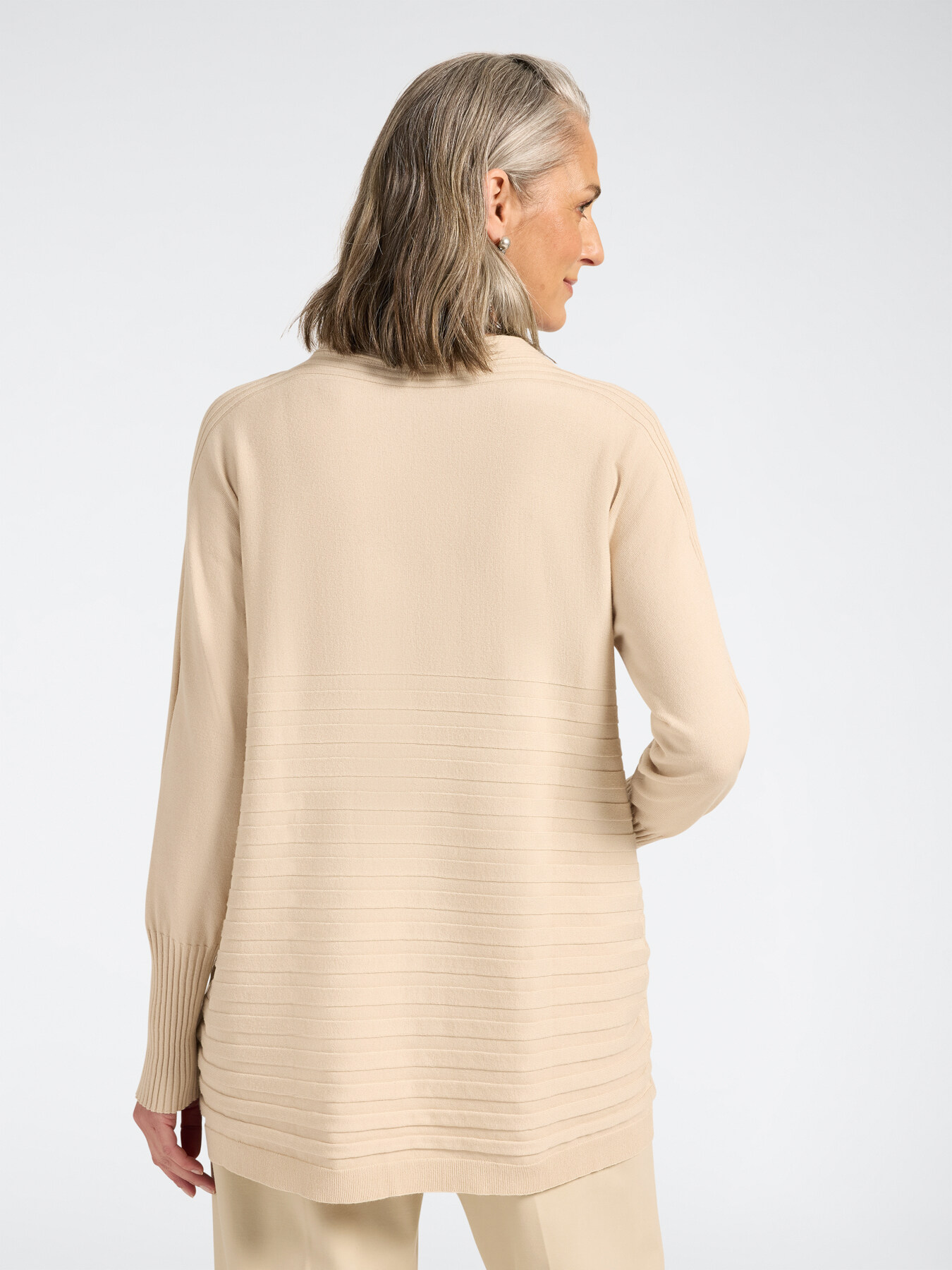 Pull en viscose avec motif &agrave; rayures image number 1