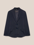 Milano knit fabric blazer with peak collar image number 4