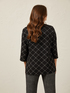 Elenamiro: Chequered blouse with necklace_3