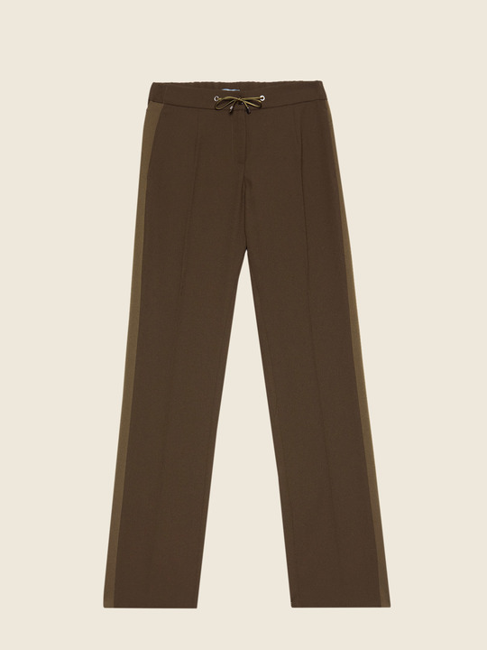 Elenamiro: Cal&ccedil;as joggers em tecido prestigioso Verde_1