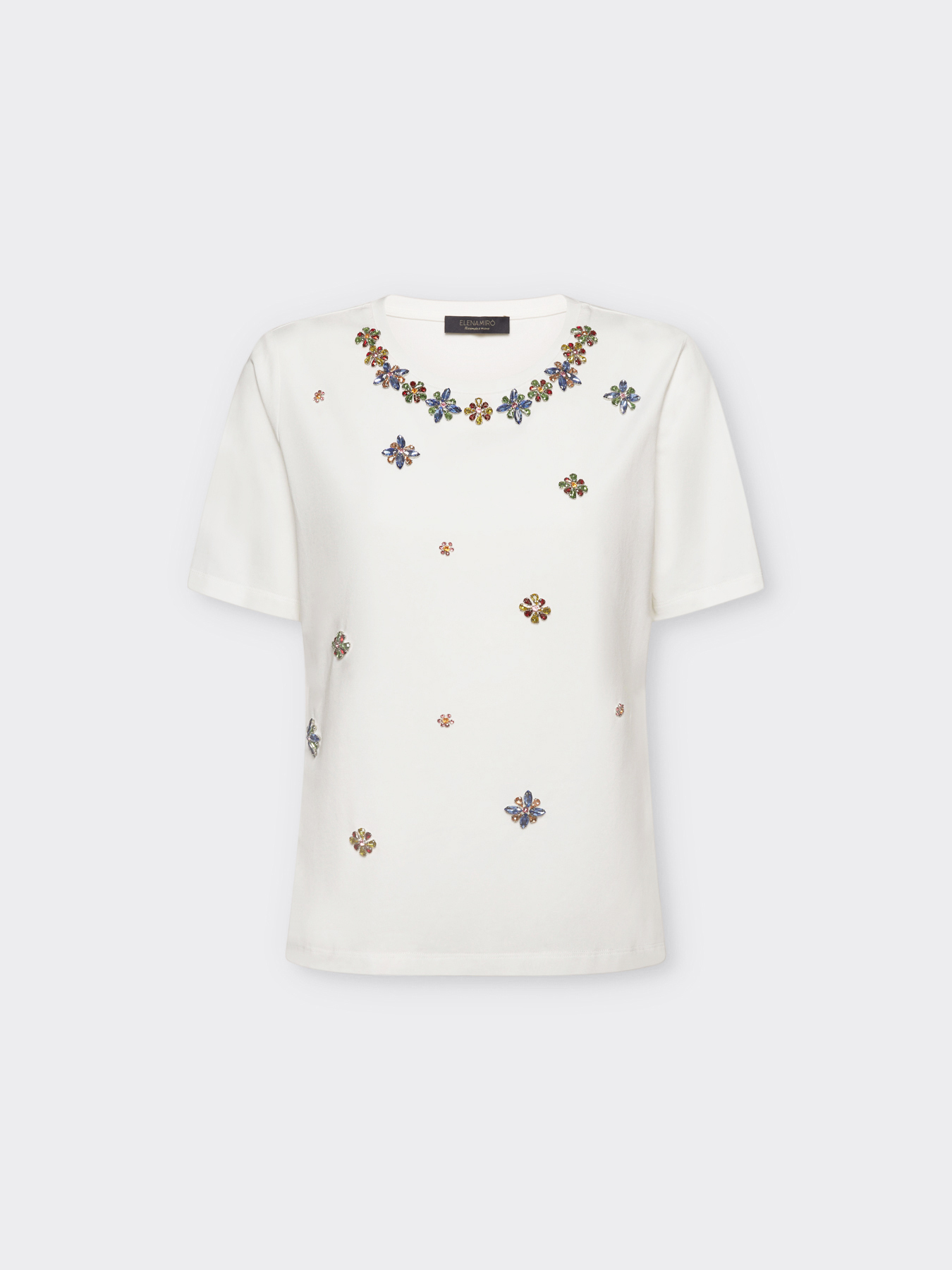 T-shirt con ricami floreali image number 4