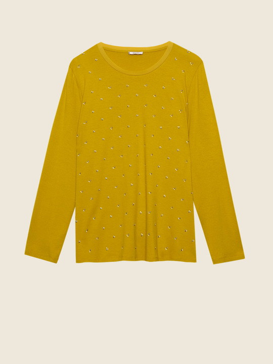 Elenamiro&nbsp;: T-shirt en viscose Jaune_1