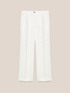 Straight-leg trousers made of pure linen image number 4