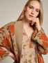 Maxi cardigan en jacquard &agrave; fleurs image number 0