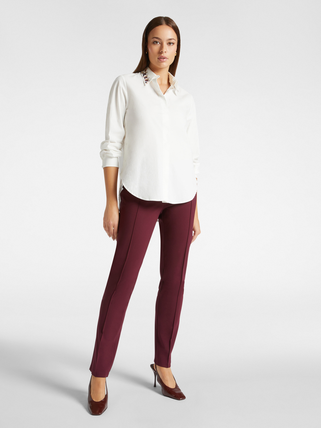 Slim fit trousers in Milano stitch image number 0