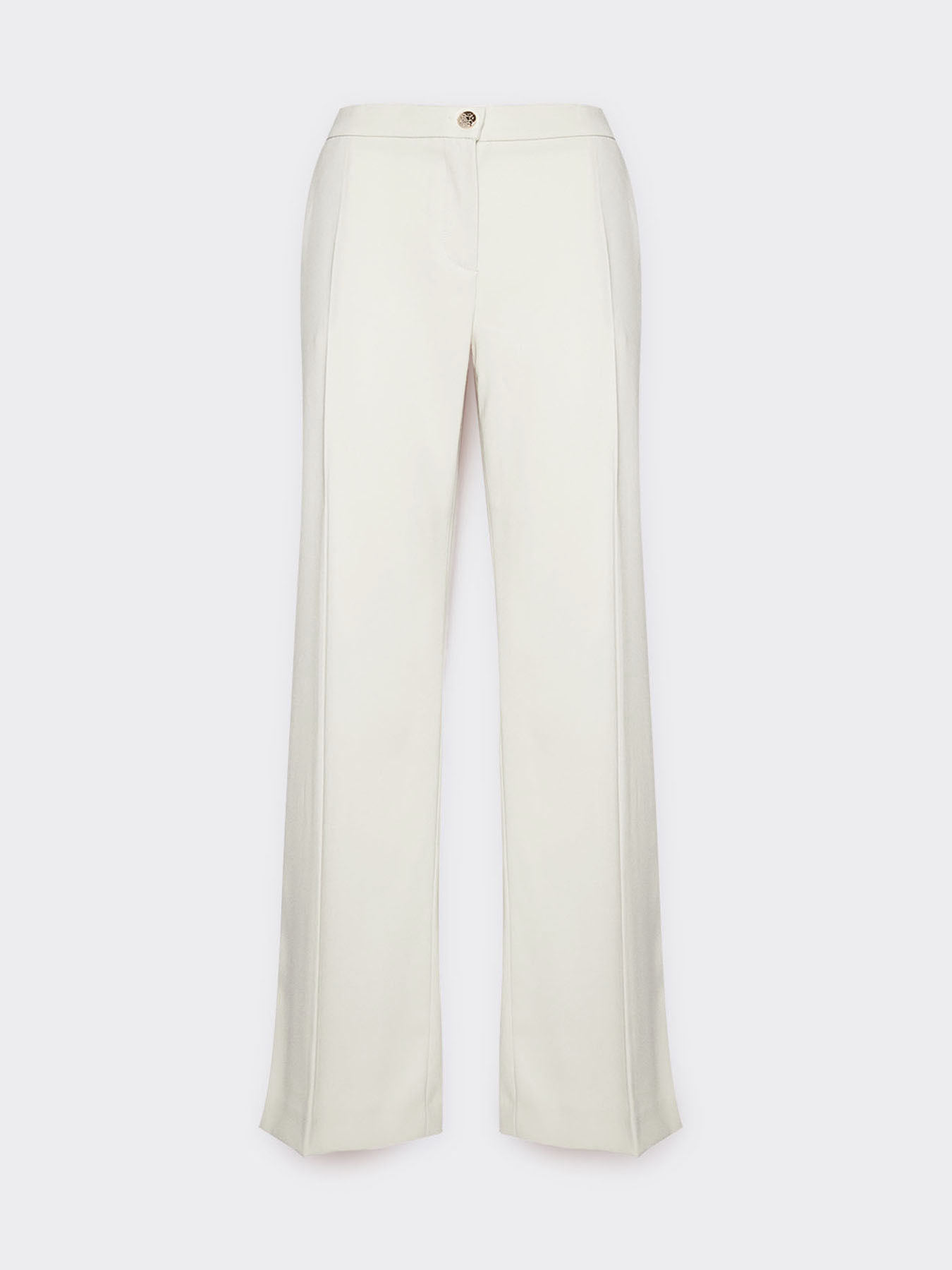 Stretch crepe fabric trousers