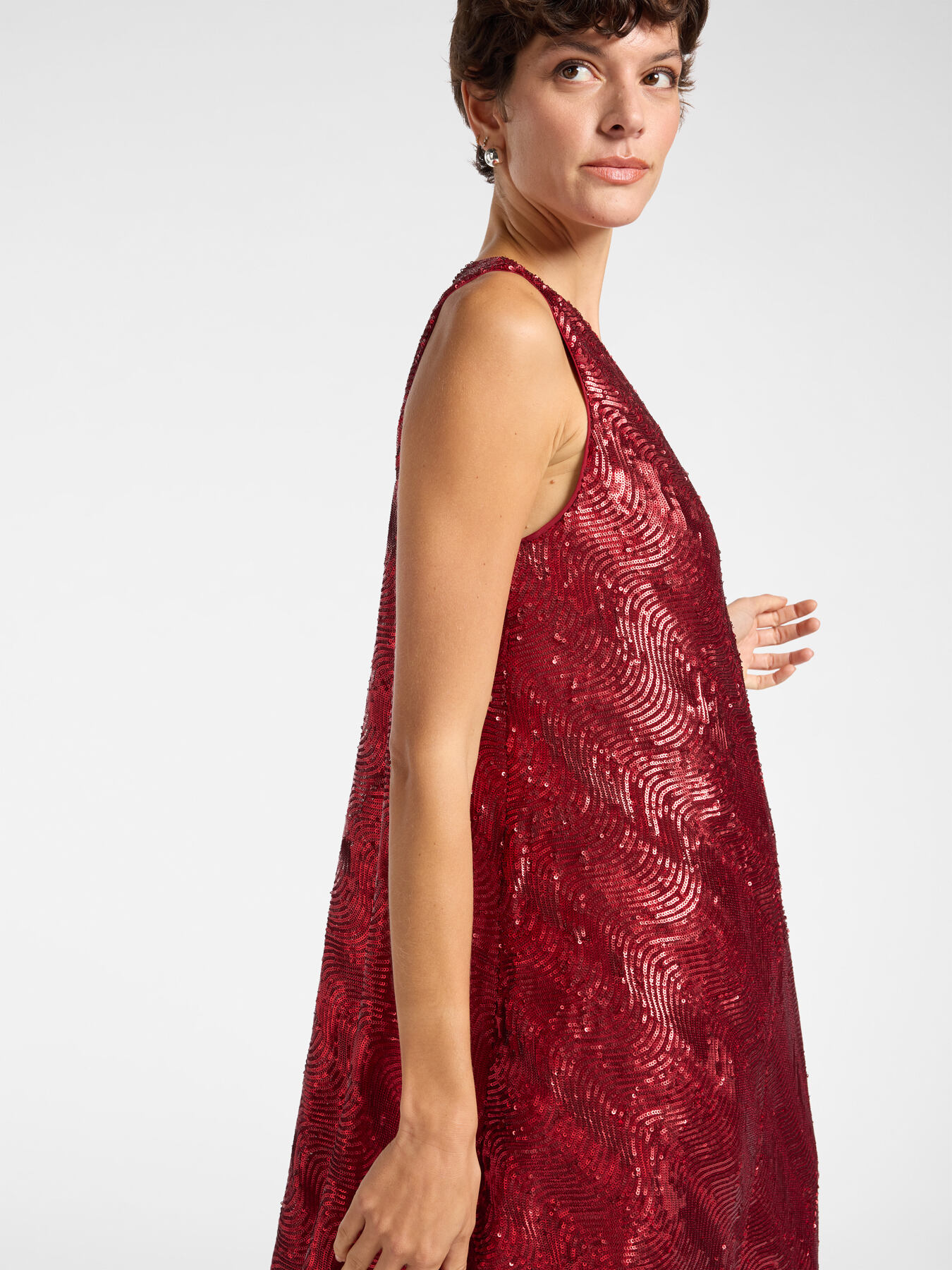 Vestido longo de lantejoulas image number 3