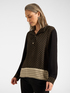 Printed viscose and silk T-shirt image number 0