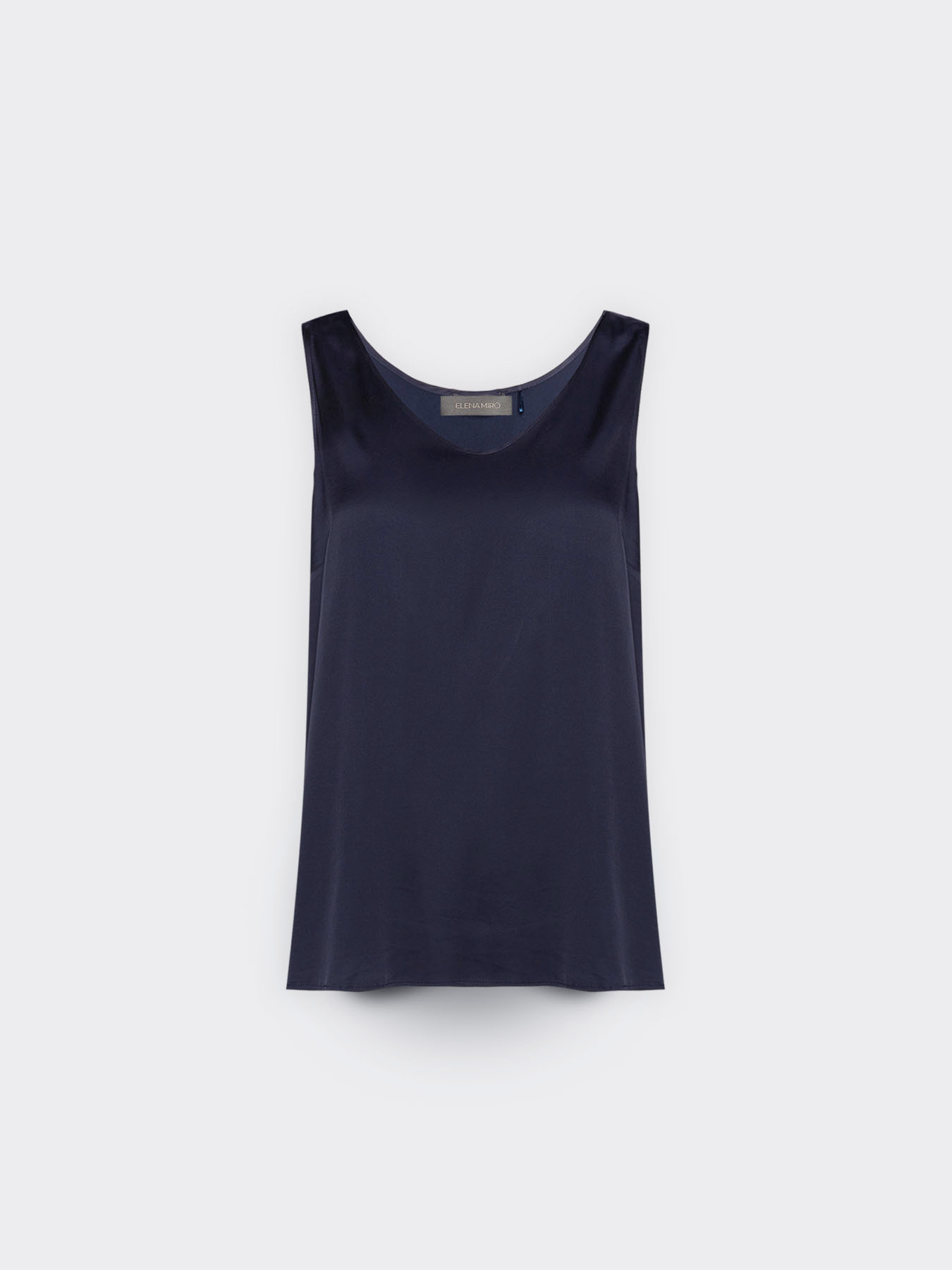 Top V neck in viscosa stretch image number 4