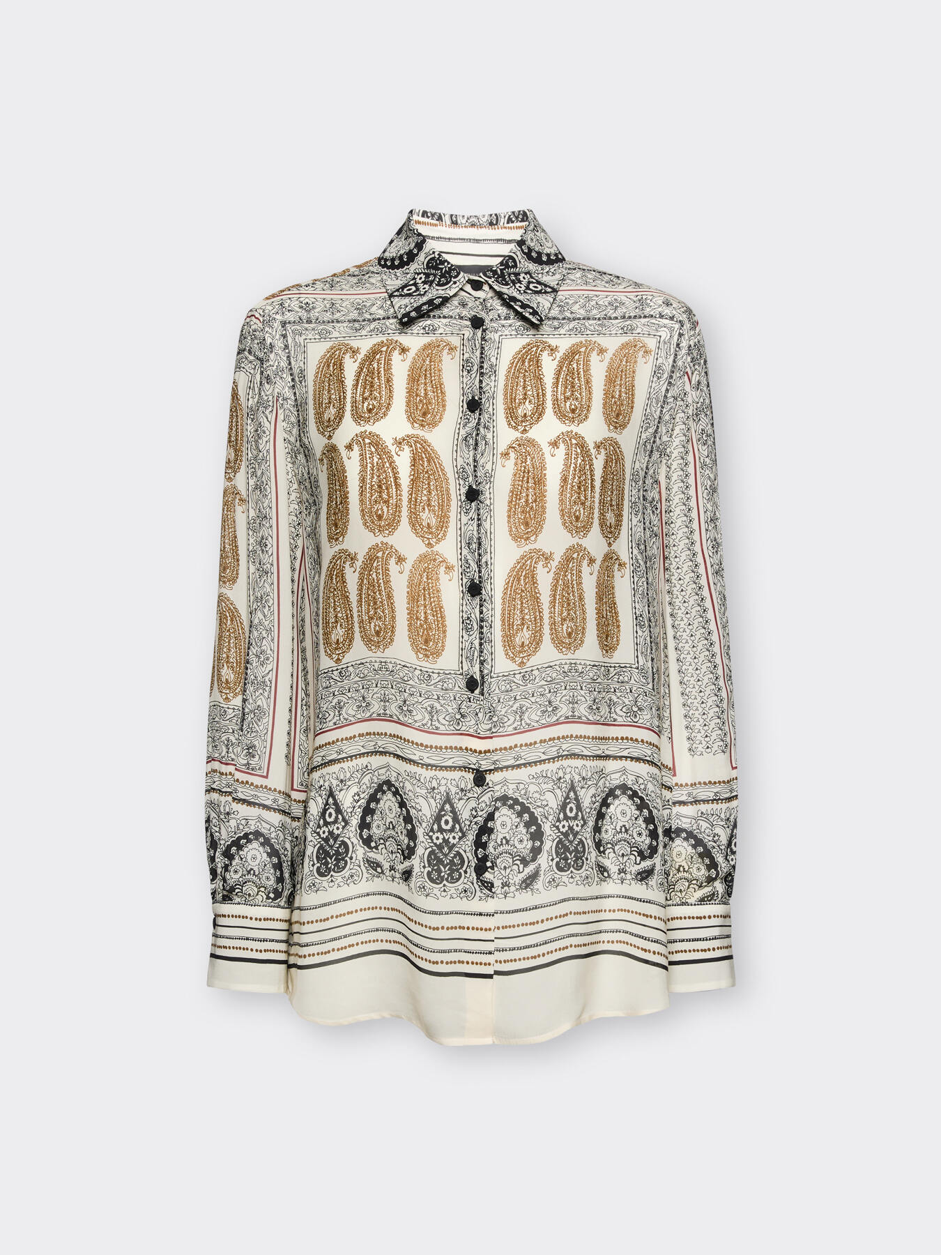 Camisa de viscosa estampada