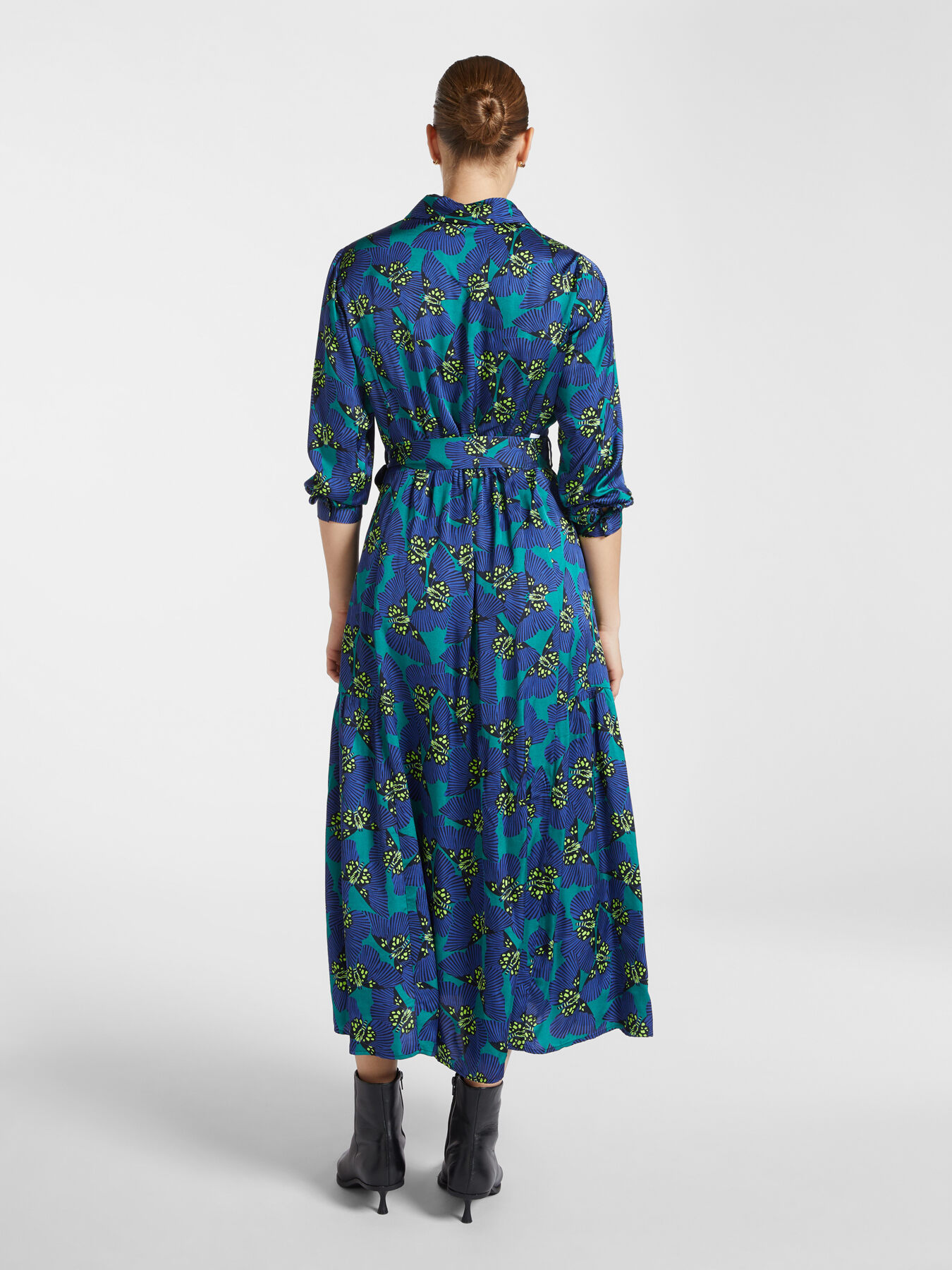 Vestido camisero estampado image number 1