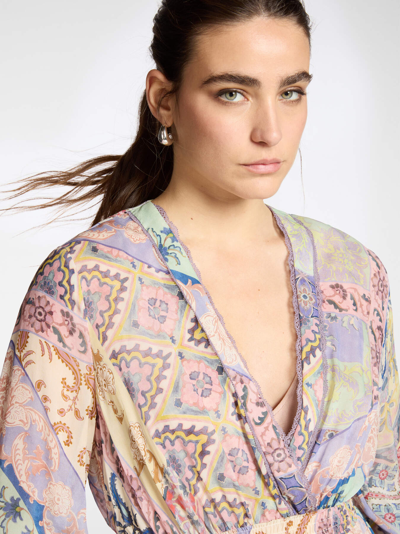 Vestido longo estampado image number 3