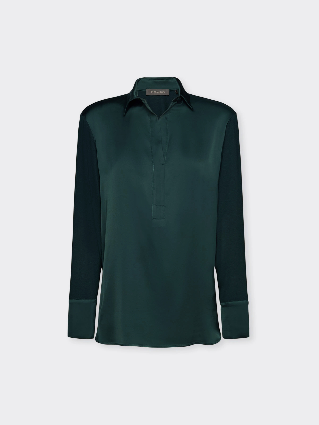 Two-fabric polo T-shirt