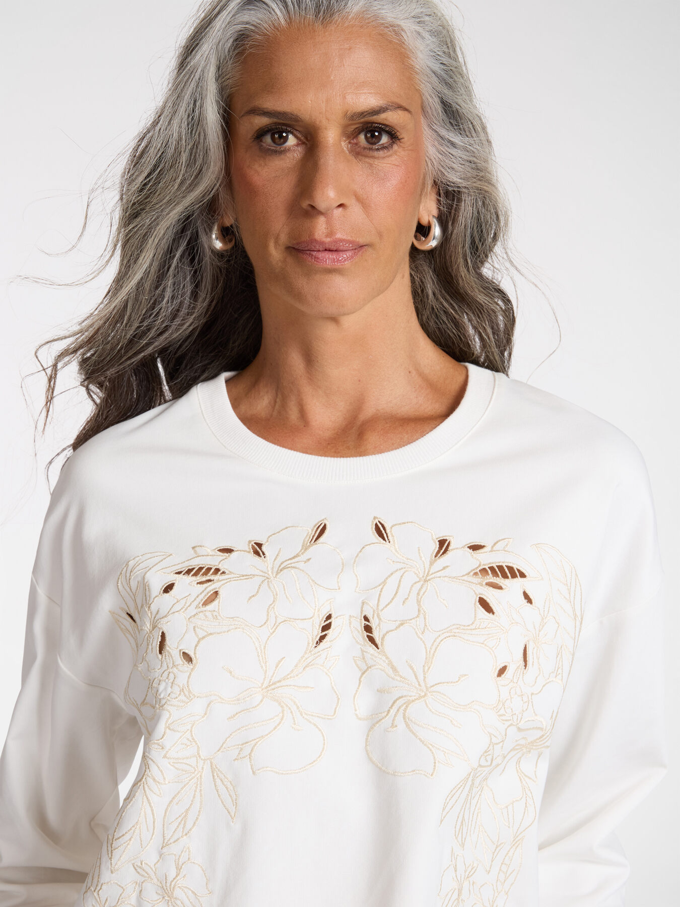 Besticktes Baumwoll-Sweatshirt image number 3