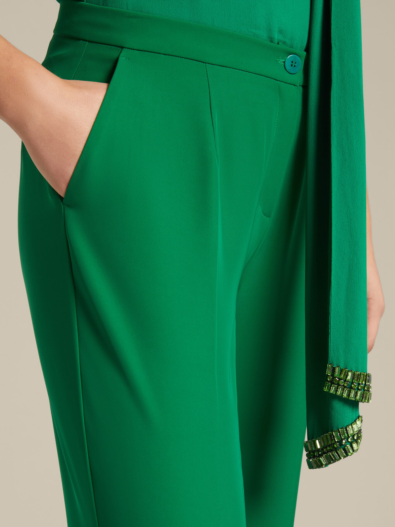 Lange gerade Hose in reiner Leinen image number 3