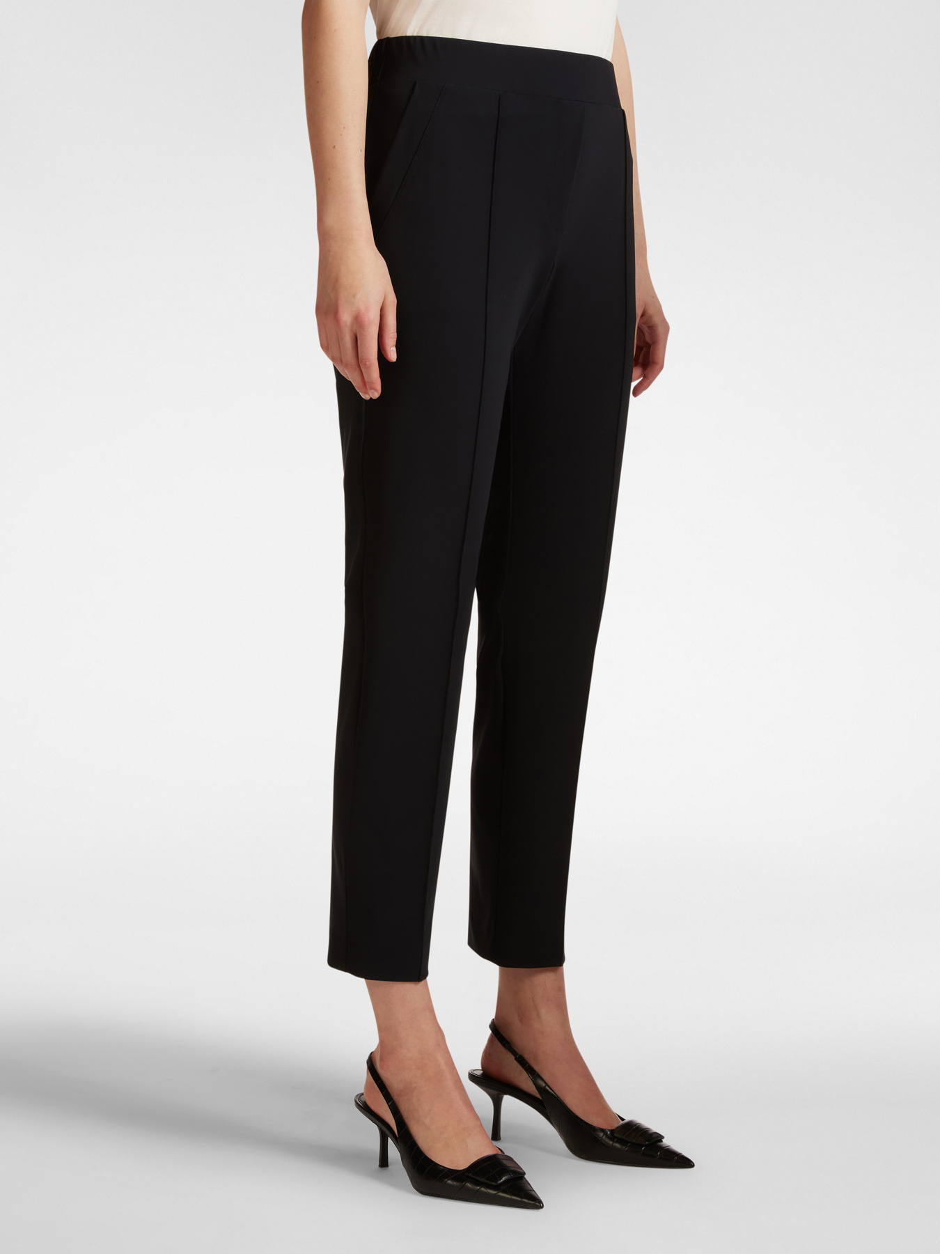 Pull-on straight-leg pants image number 2