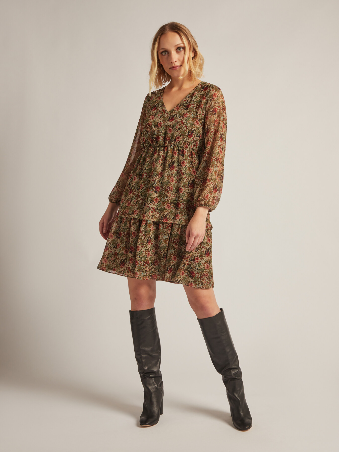 Abito in georgette stampata image number 0