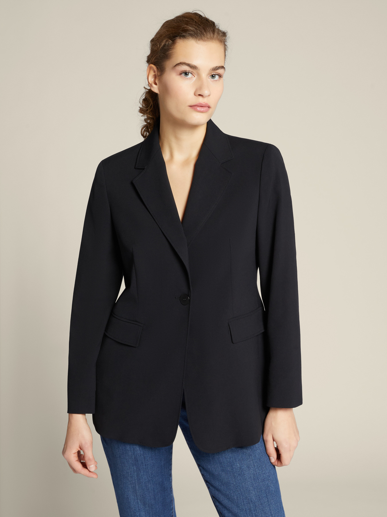 Blazer in tessuto fluido image number 0