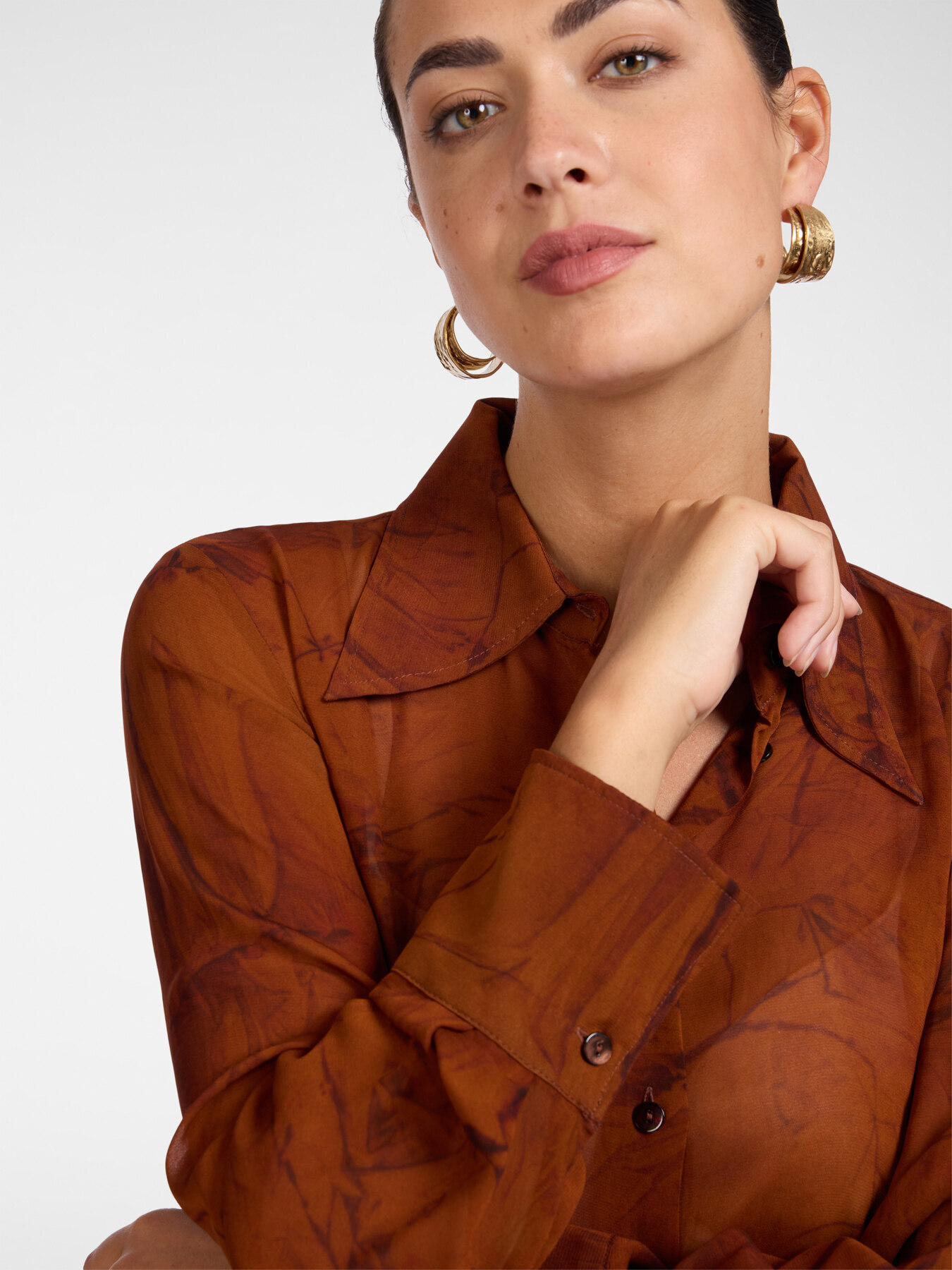 Camicia in georgette stampata image number 3