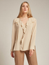 Bluse mit Volant und Schleife image number 0