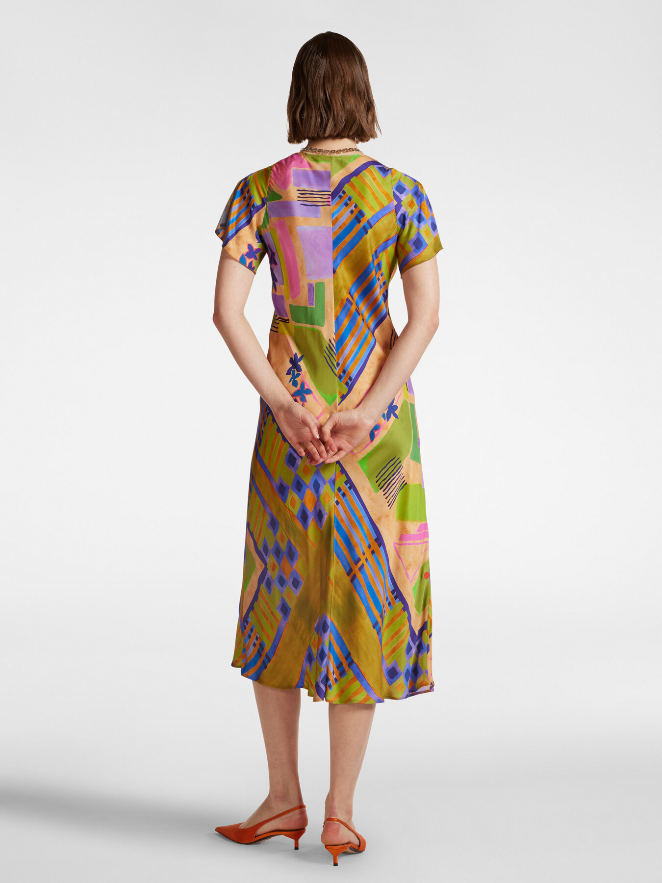 Vestido midi estampado image number 1