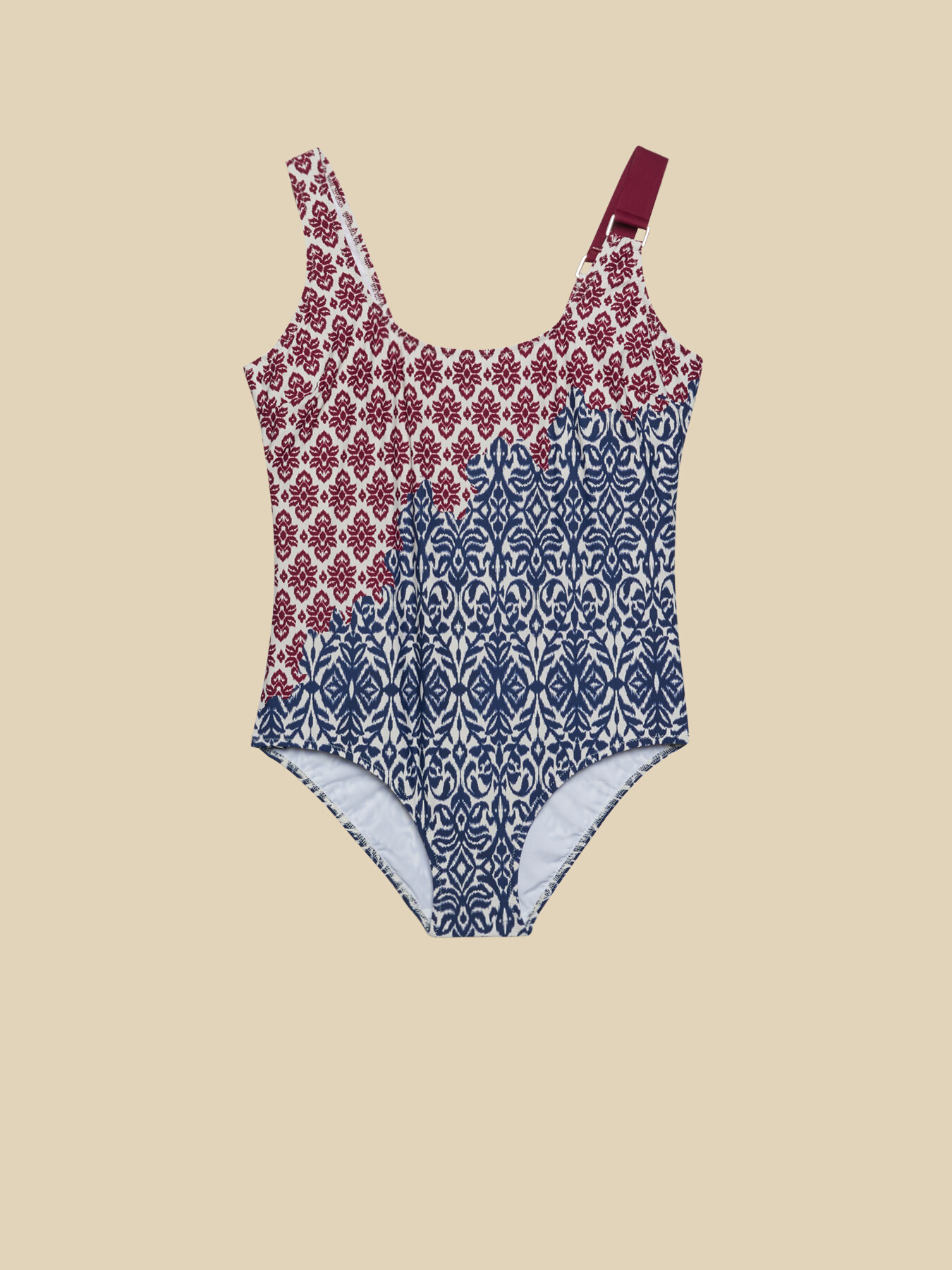 Swimsuit with two-tone print image number 4