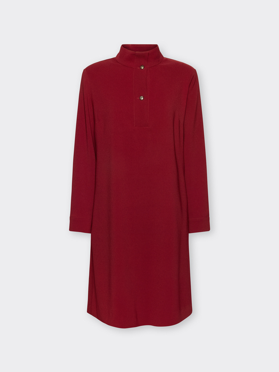 Robe en cady avec col montant