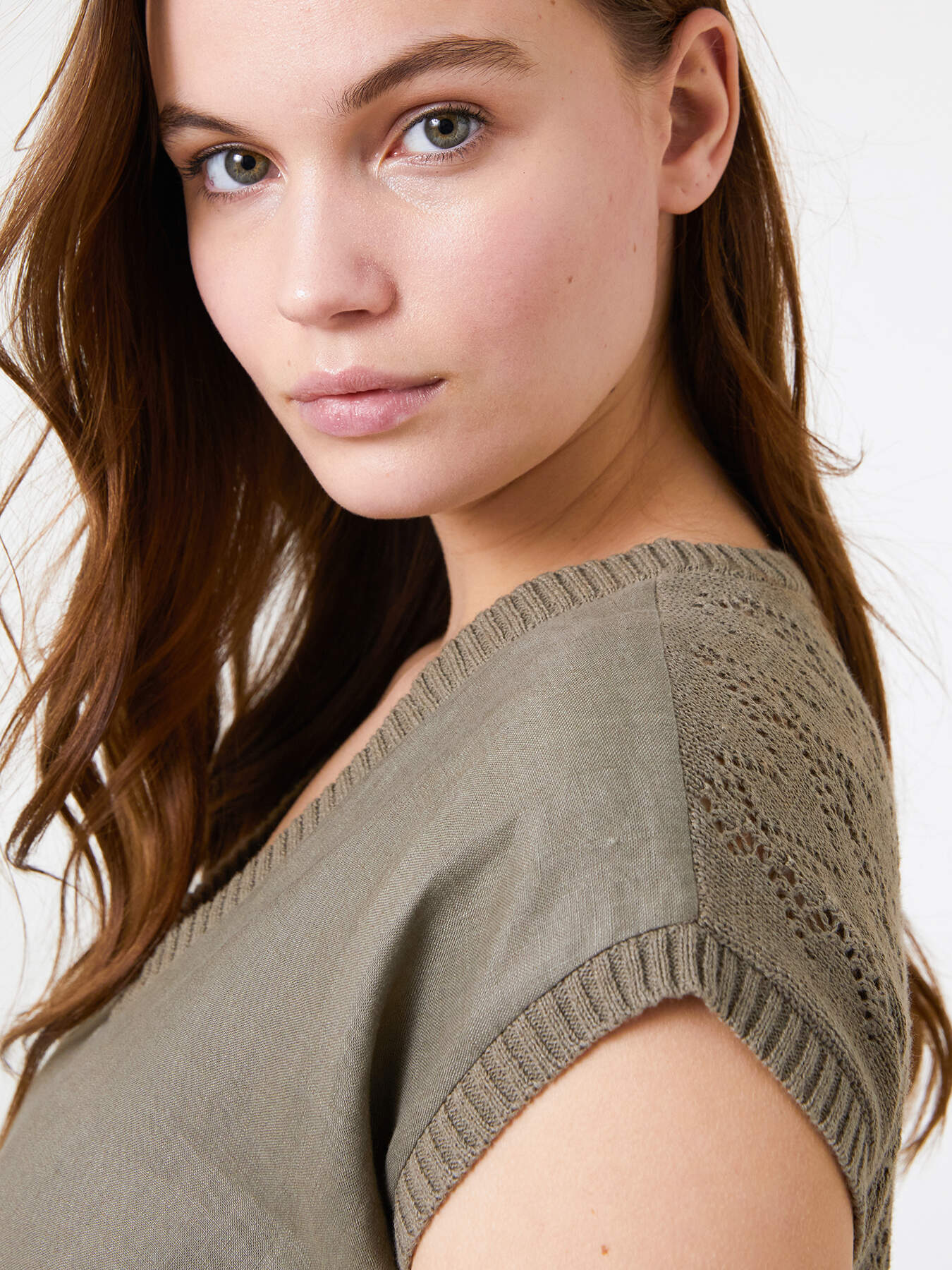 Top de linho e tric&ocirc; image number 3