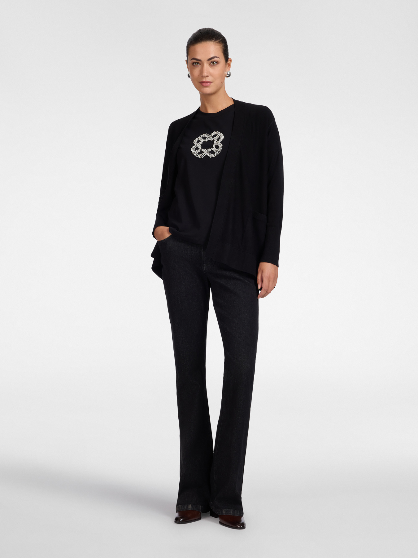 Cardigan in viscosa comfort image number 2