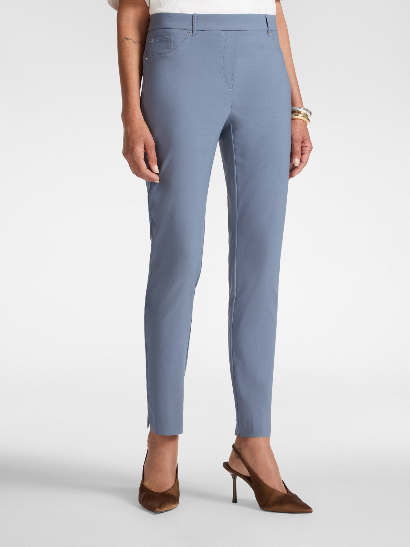 Slim pull-on pants image number 2
