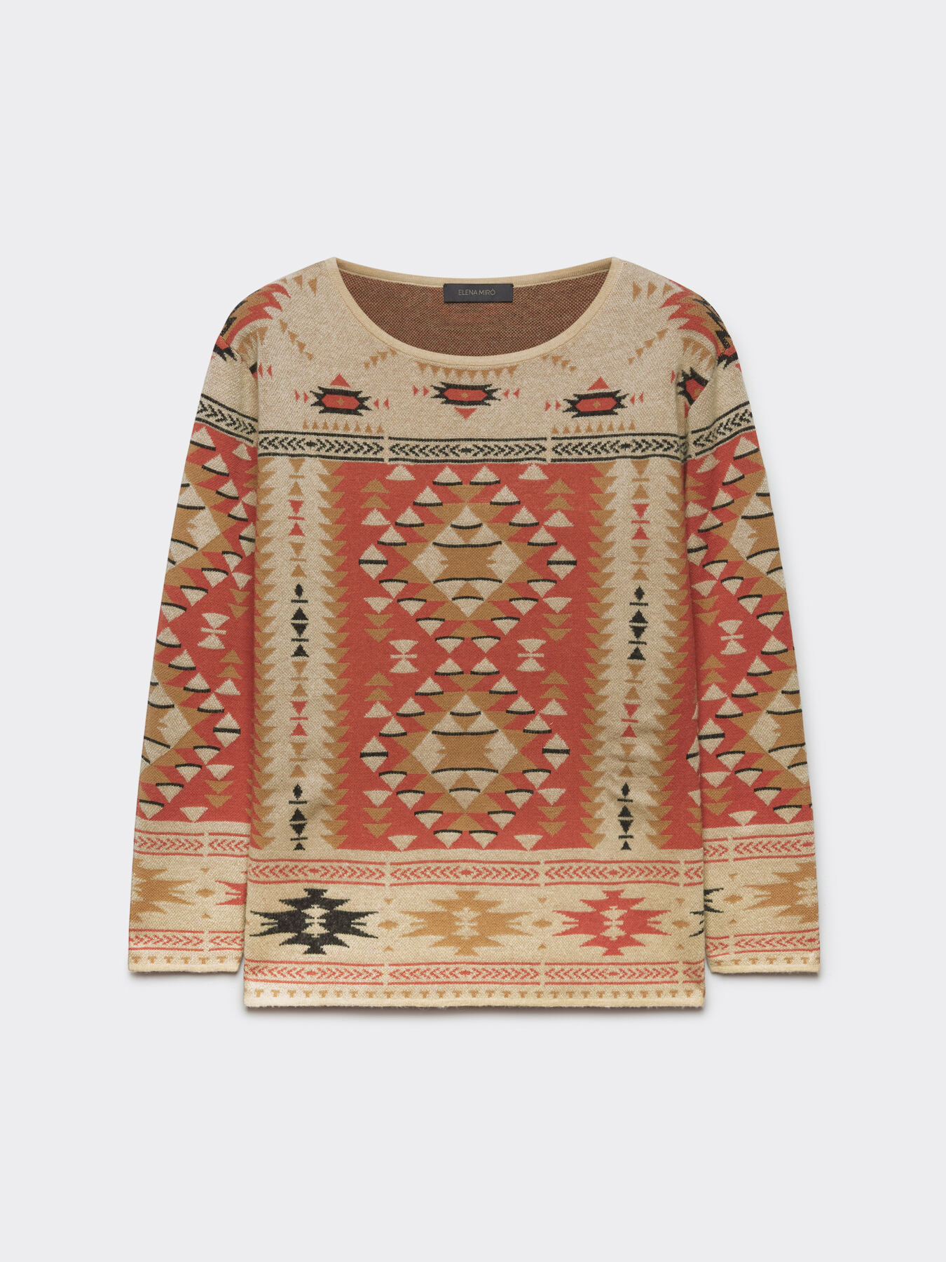 Ethnic patterned sweater image number 4