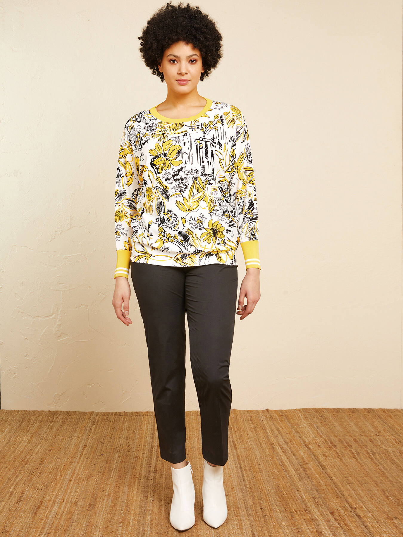 Poplin stovepipe trousers image number 0