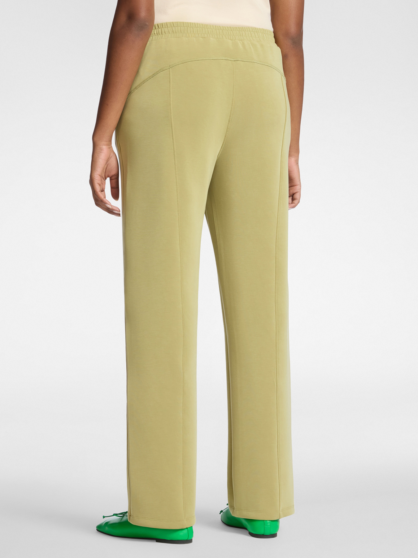 Pantalon palazzo en scuba image number 1