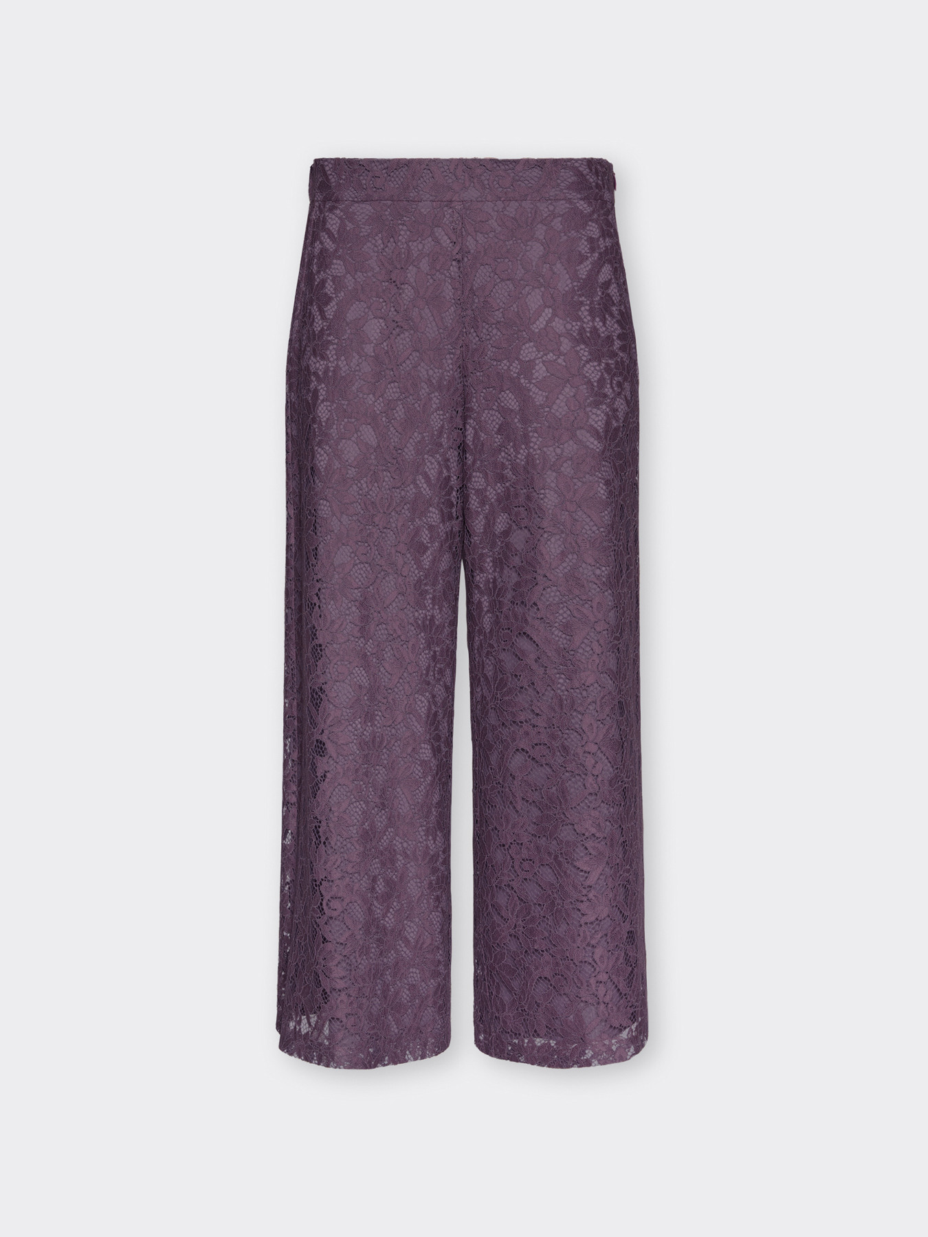 Pantaloni cropped in pizzo image number 4