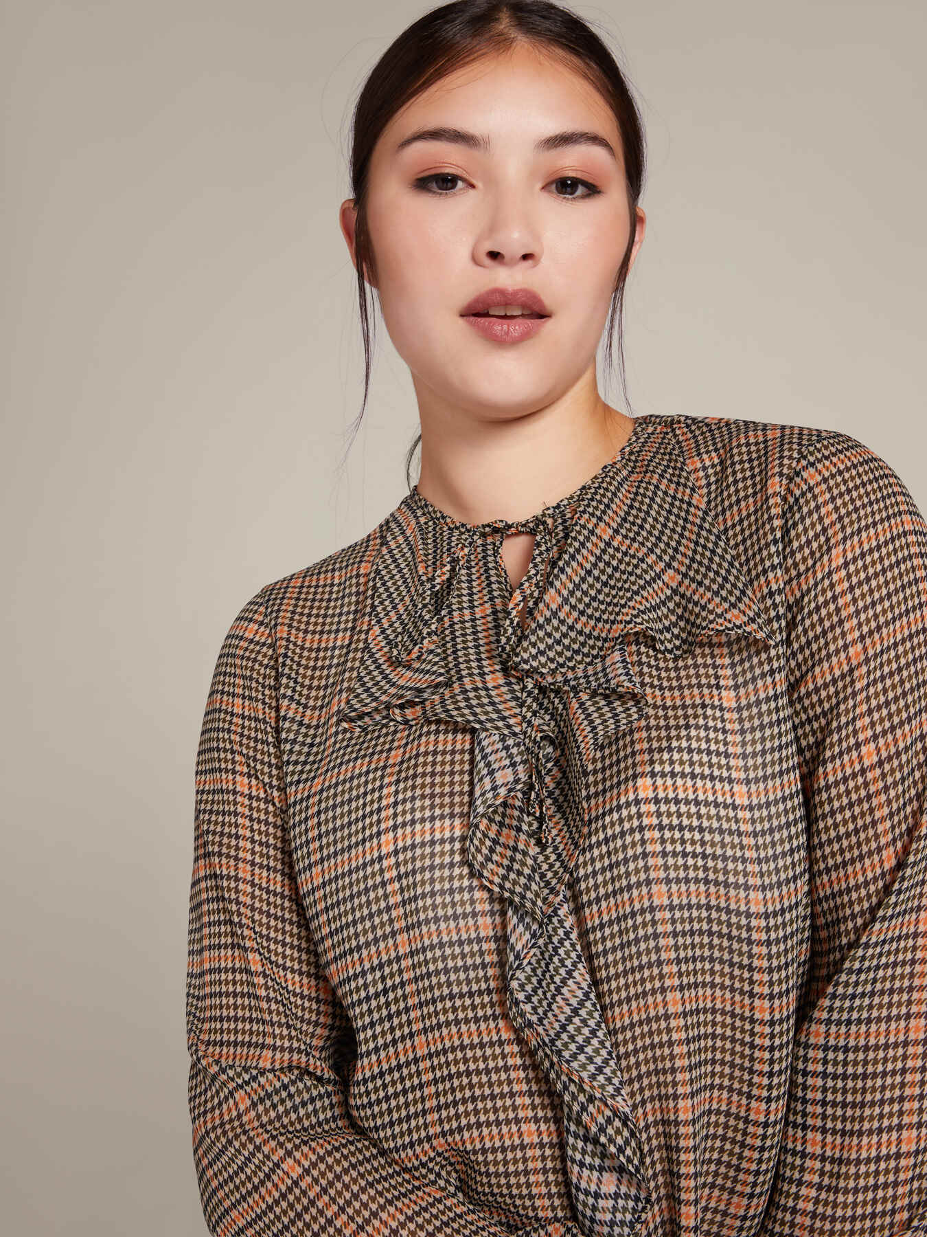 Bedruckte Bluse mit Volants image number 3