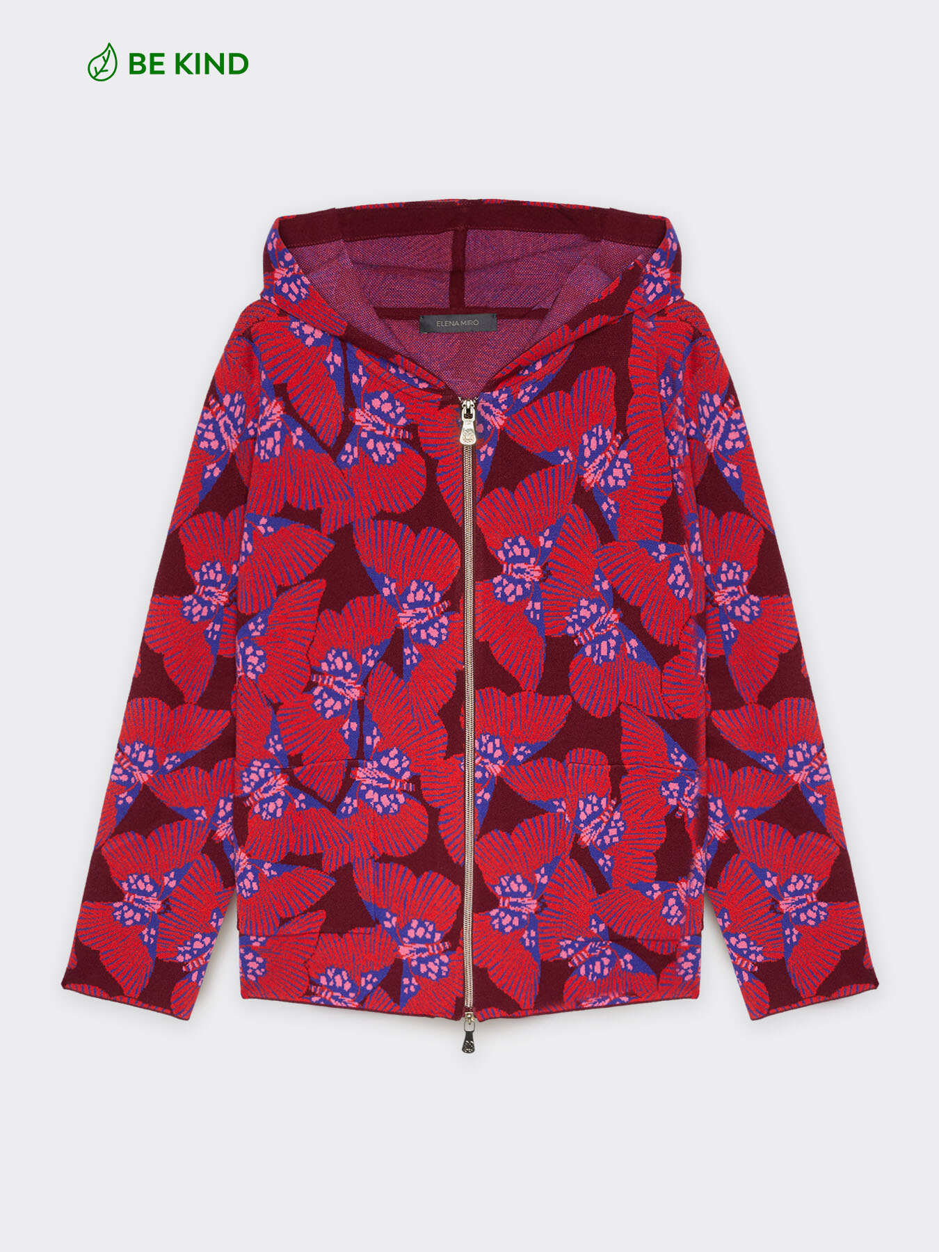 Printed cardigan with hood image number 4