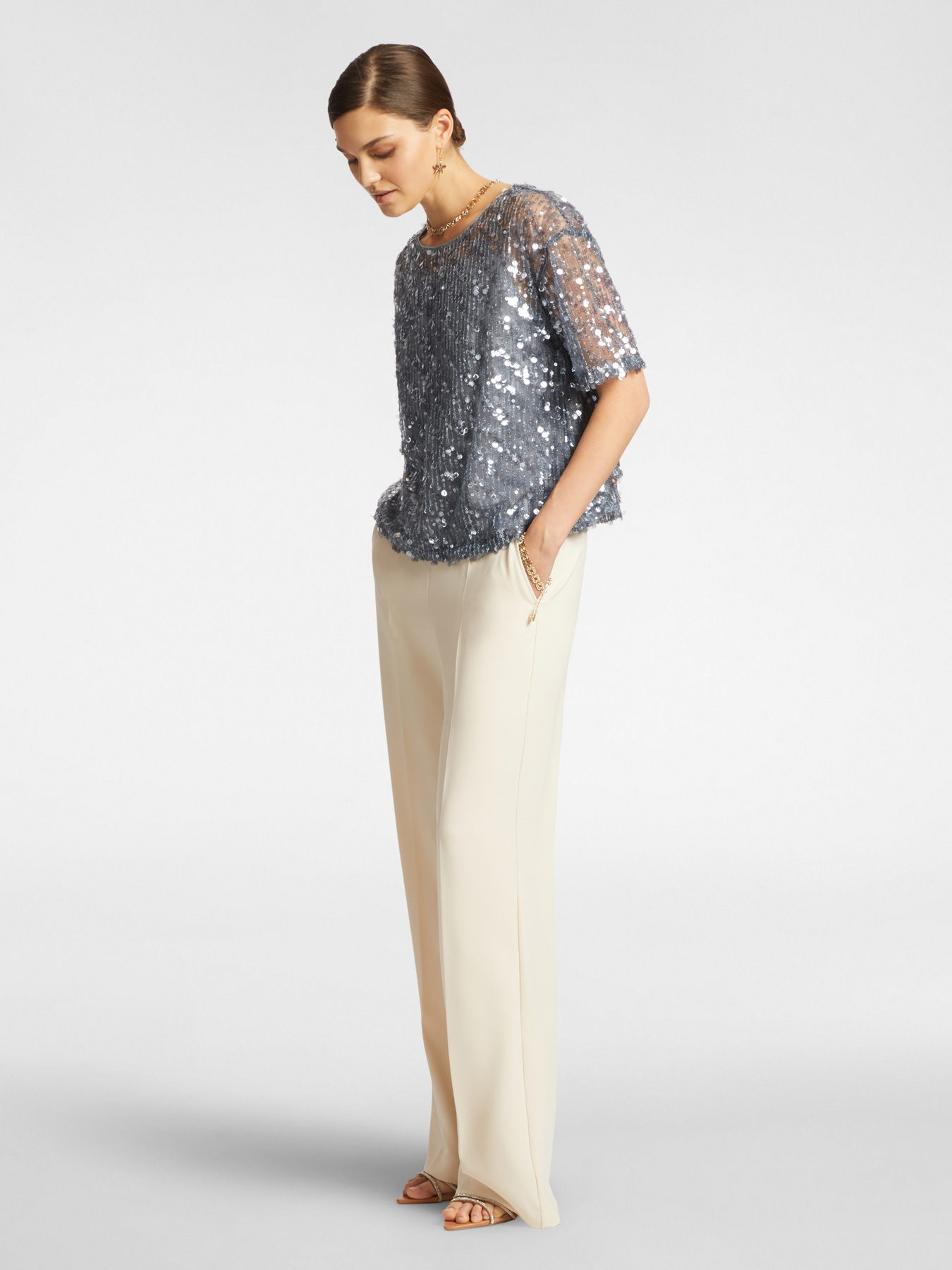 Blusa de lantejoulas image number 2