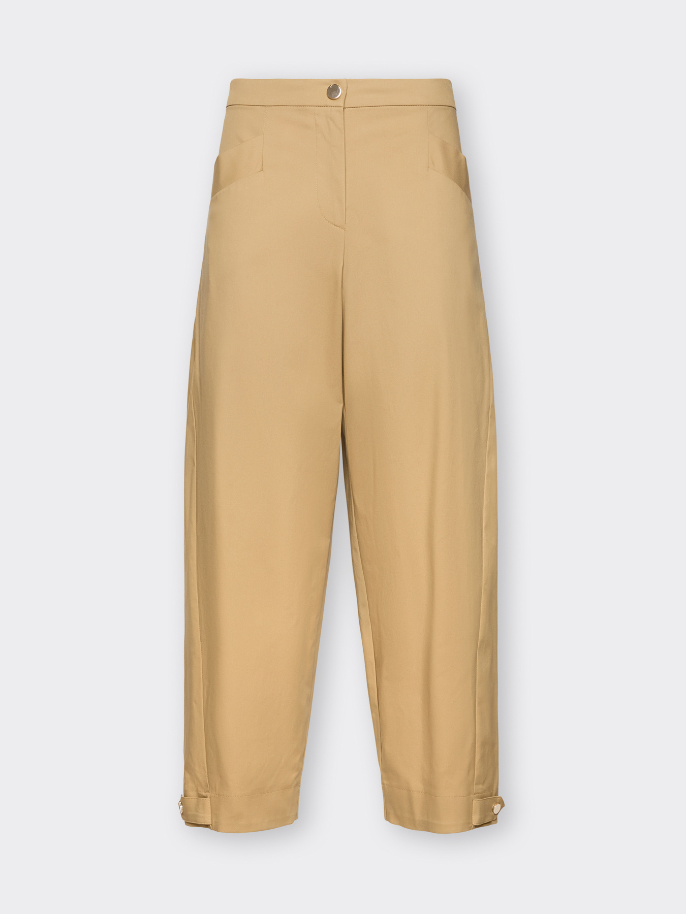 Pantalones barrel con cinturones en el bajo