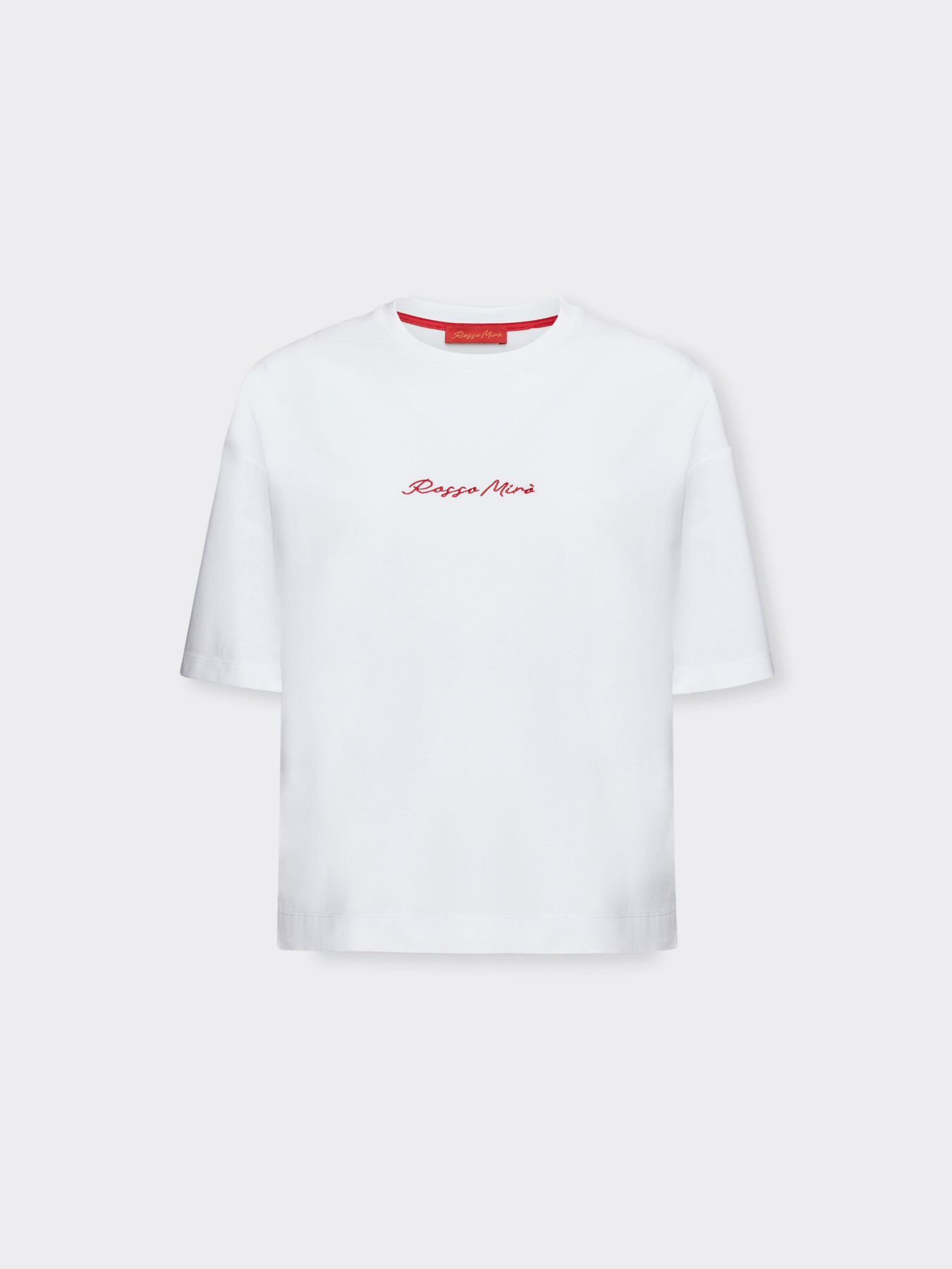 T-shirt con scritta ricamata image number 4