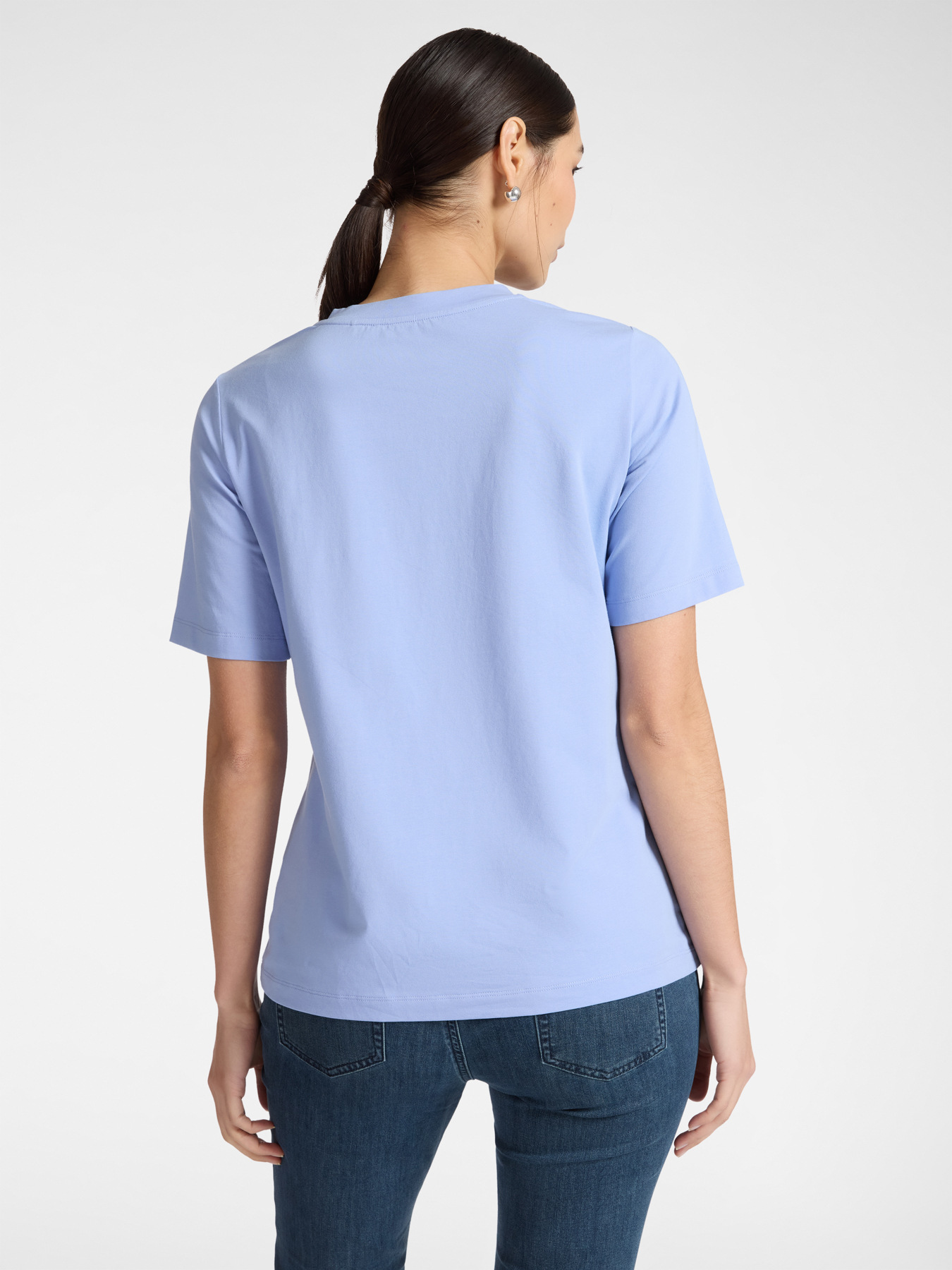 T-shirt with floral embroidery image number 1