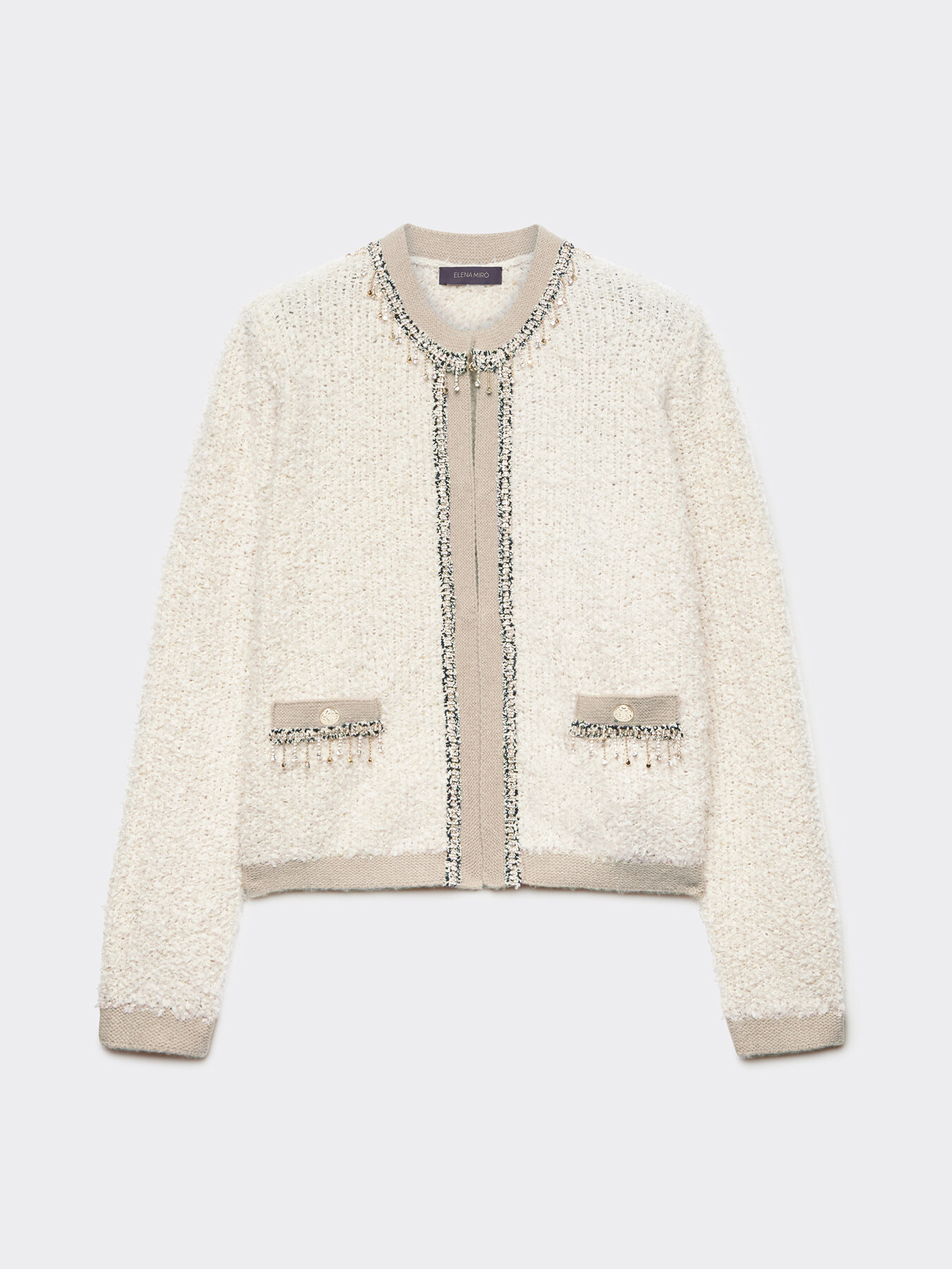 Cárdigan corto con bordado image number 5