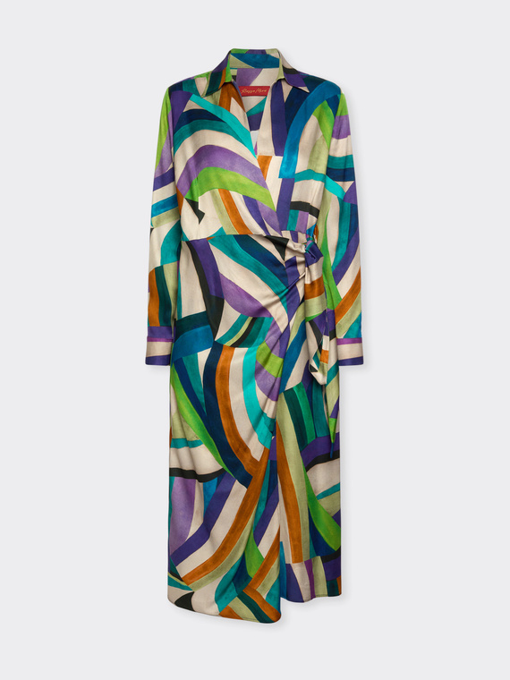 Printed wrap dress
