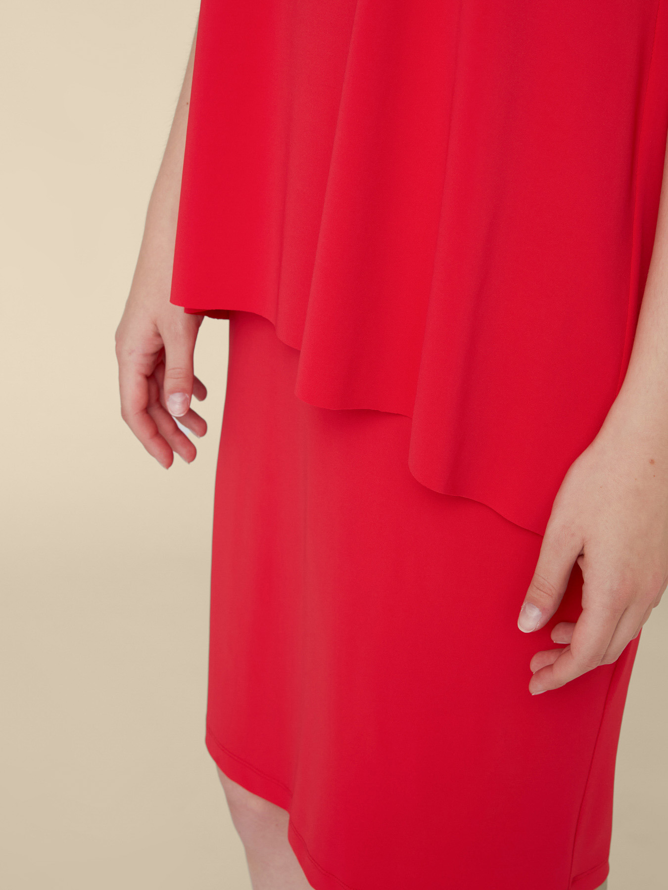 VESTIDO EN TEJIDO DE PUNTO CREP&Eacute; image number 2