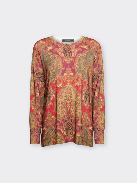Maglia girocollo stampata